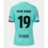 Pánský Fotbalový dres Barcelona Vitor Roque #19 2023-24 Třetí Krátký Rukáv